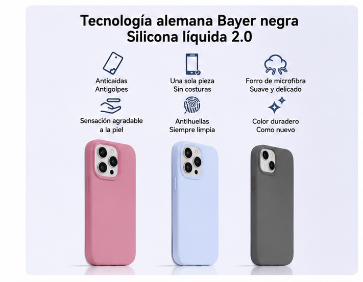Funda de Silicona Premium para iPhone – Fina y Resistente